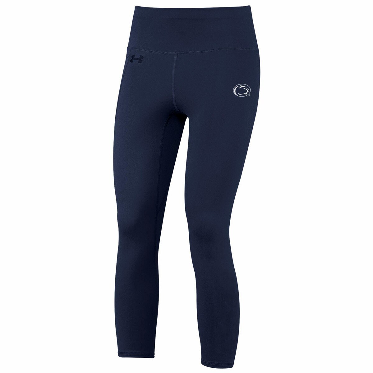women's navy Under Armour leggings with Penn State Athletic Logo